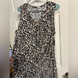 Super cute leopard romper. Shorts. Anne Klein. Never worn. New with tags Size XL